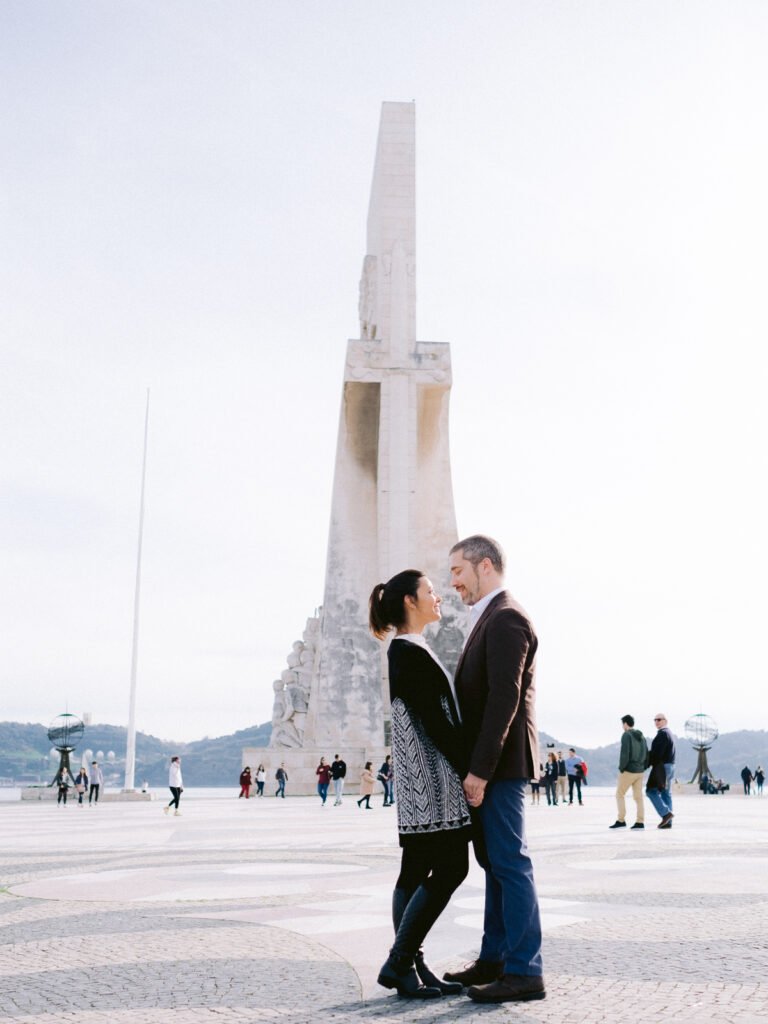sessão de noivado no inverno