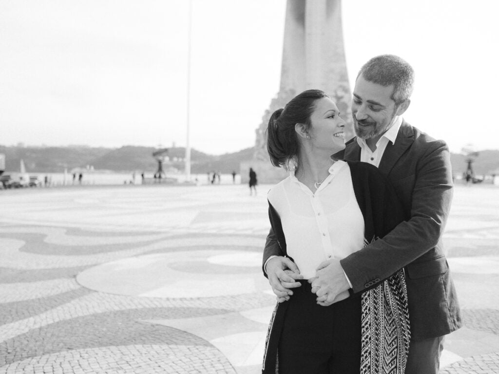 sessão de noivado no inverno