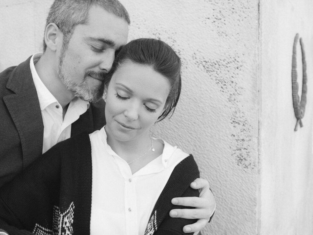 sessão de noivado no inverno