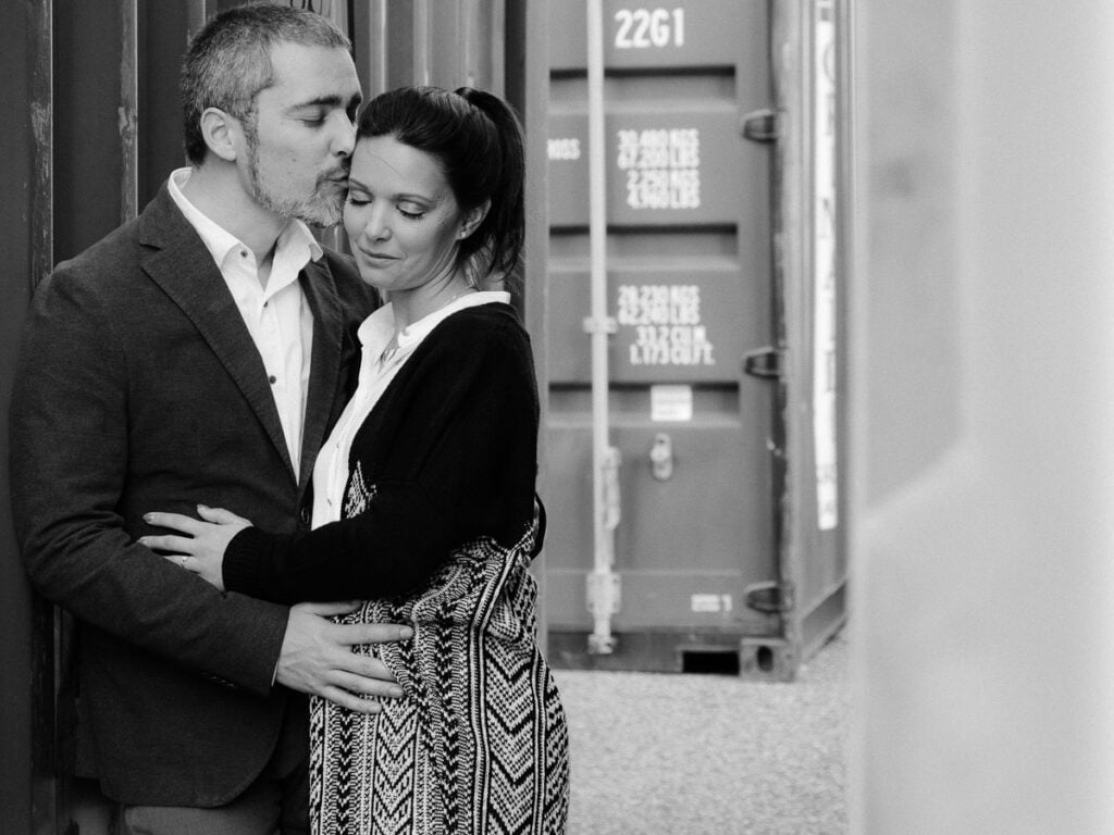 sessão de noivado no inverno