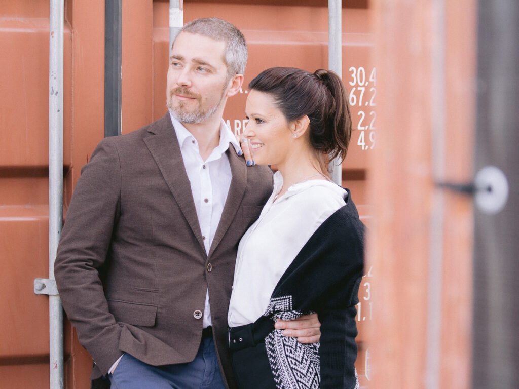 sessão de noivado no inverno