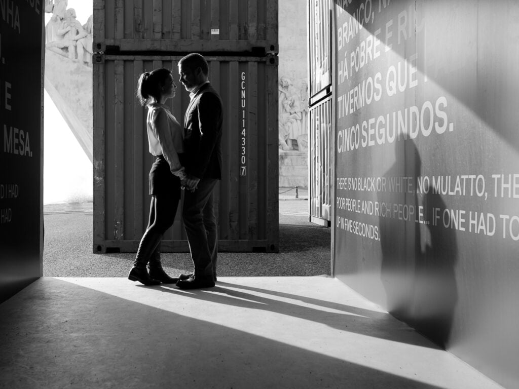 sessão de noivado no inverno