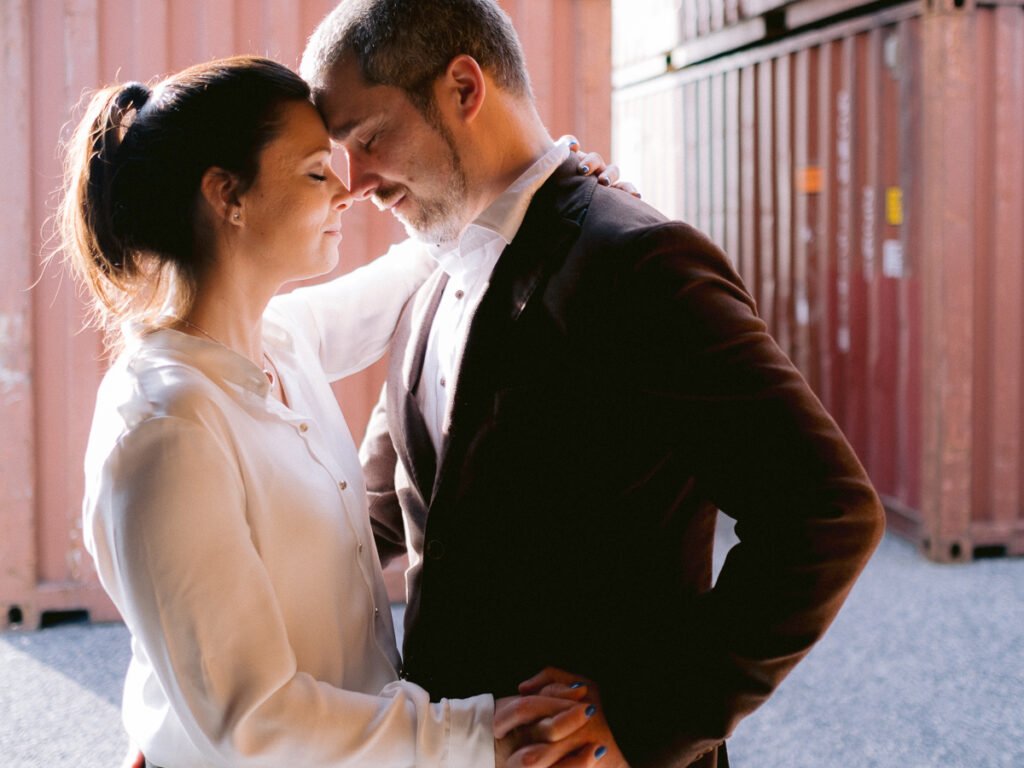 sessão de noivado no inverno