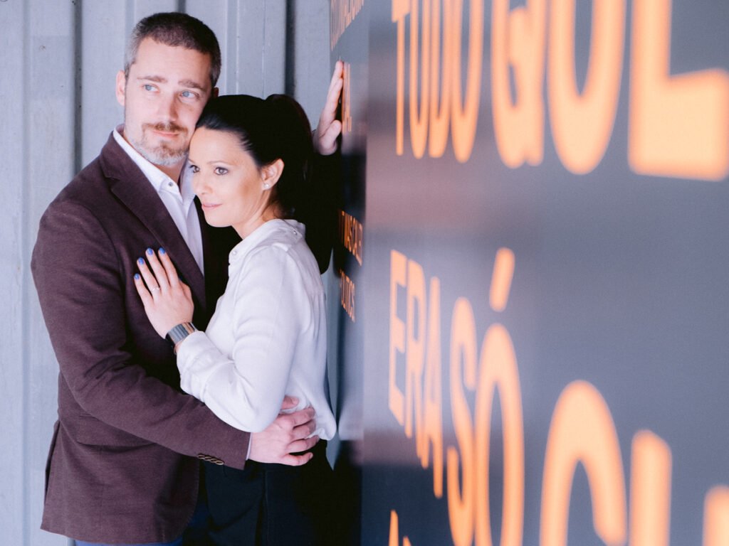 sessão de noivado no inverno