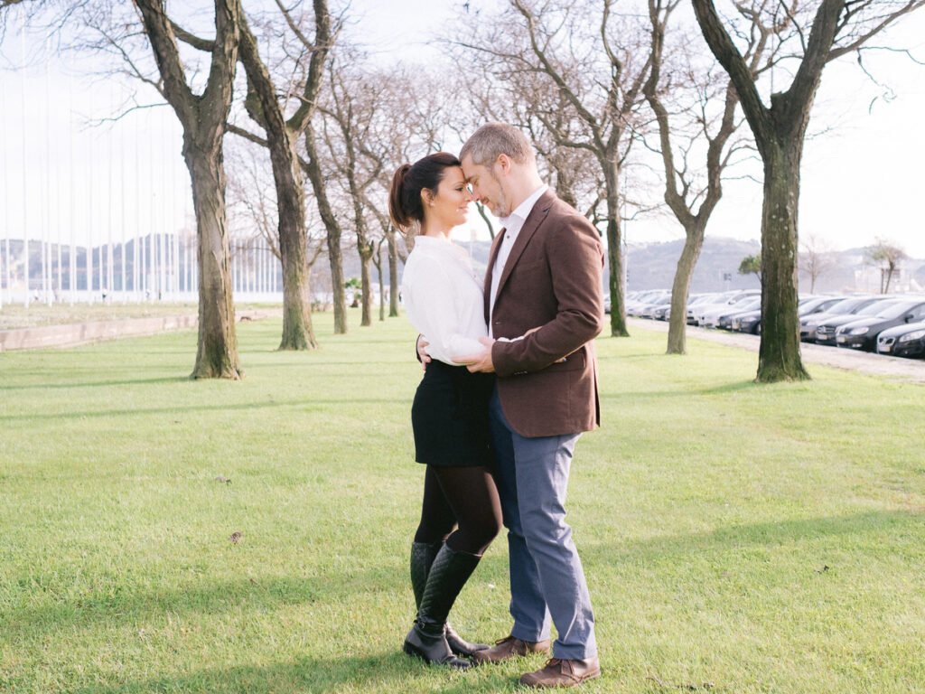 sessão de noivado no inverno