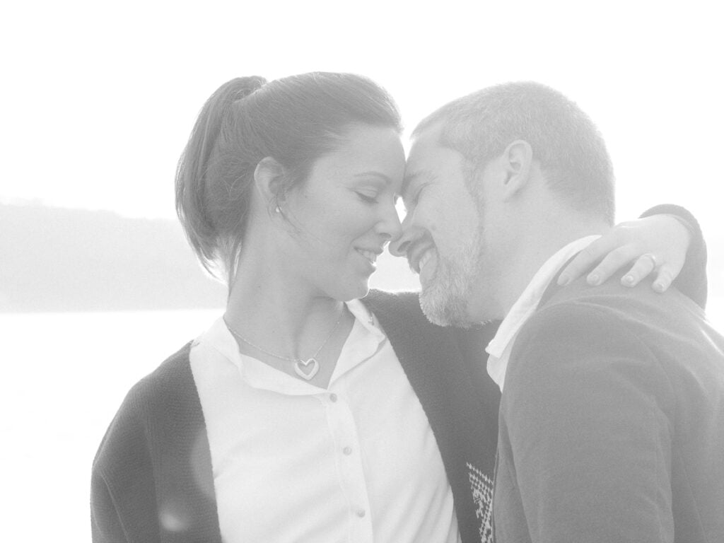 sessão de noivado no inverno