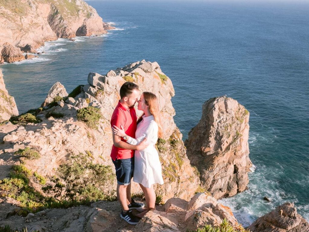 sessão de noivado no cabo da roca